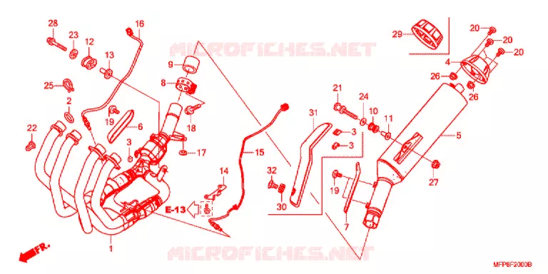SILENCIEUX D'ECHAPPEMENT Honda MOTO 1300 CB 2020  CB1300ADK