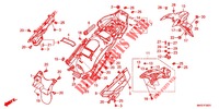 GARDE BOUE ARRIERE (CRF1100A4/AL2/AL4/D4/DL2/DL4) pour Honda AFRICA TWIN 1100 DCT ADVENTURE SPORT 2020