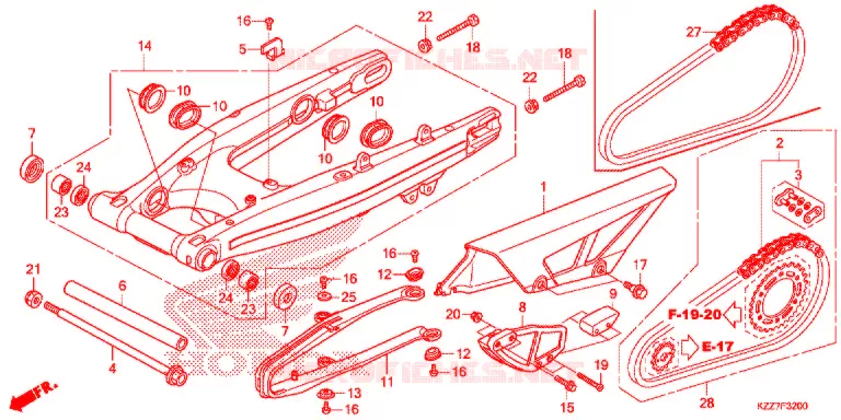 BRAS OSCILLANT Honda MOTO 250 CRF 2020  CRF250LAL
