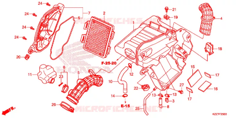 FILTRE A AIR Honda MOTO 250 CRF 2020  CRF250LL