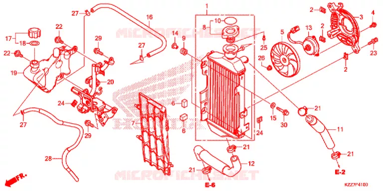 RADIATEUR Honda MOTO 250 CRF 2020  CRF250RLAL