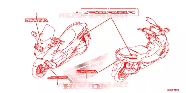 AUTOCOLLANTS Honda SCOOTER 250 FORZA 2020  NSS250AL