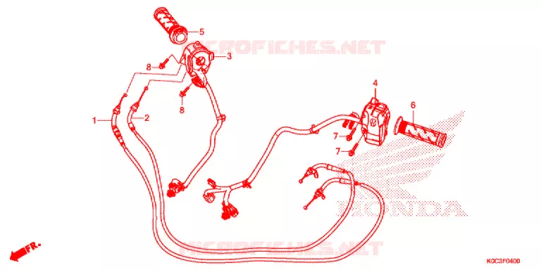 COMMODO - LEVIER - CABLE Honda SCOOTER 250 FORZA 2020  NSS250AL