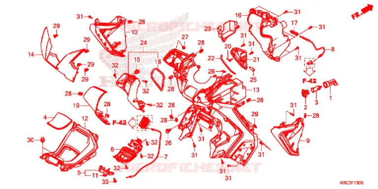 PROTEGE JAMBES Honda SCOOTER 250 FORZA 2019  NSS250AL