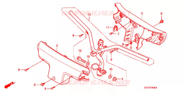 GUIDON - CARENAGE Honda SCOOTER 50 GYRO 2022  TC50J