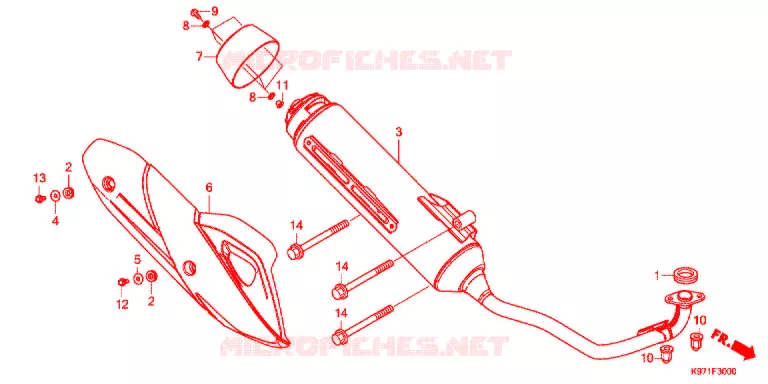 SILENCIEUX D'ECHAPPEMENT Honda SCOOTER 150 PCX 2020  WW150AL