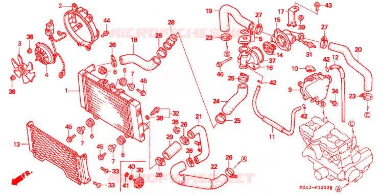 RADIATEUR Honda MOTO 1000 CB 1995  CB1000FS