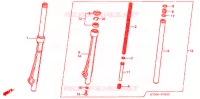 FOURCHE pour Honda WAVE 125 S, Kick start 2008