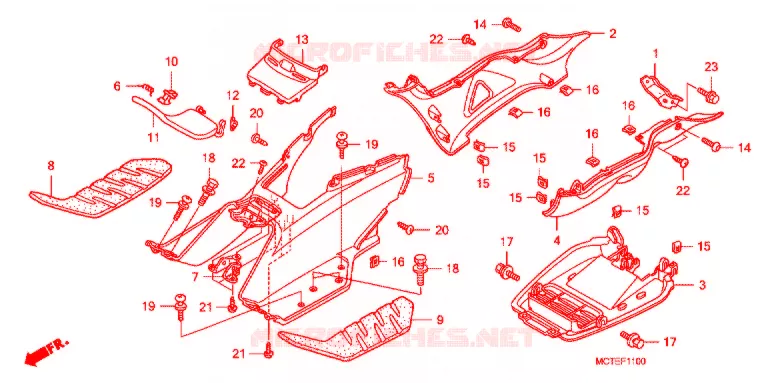 MARCHE PIEDS Honda SCOOTER 600 SILVERWING 2008  FJS600A7