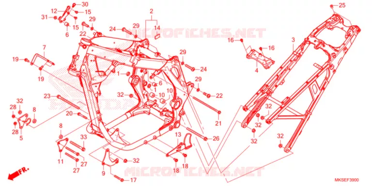 CADRE Honda MOTO 1100 AFRICA-TWIN 2021  CRF1100DLM