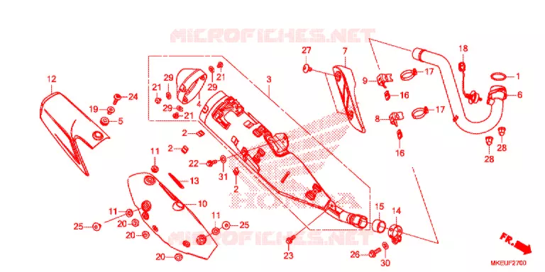 SILENCIEUX D'ECHAPPEMENT Honda MOTO 450 CRF 2020  CRF450LL
