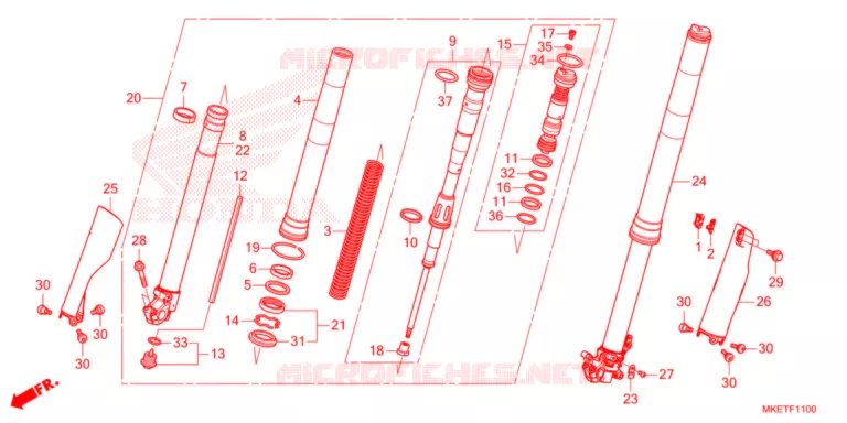 FOURCHE Honda MOTO 450 CRF 2021  CRF450RLM