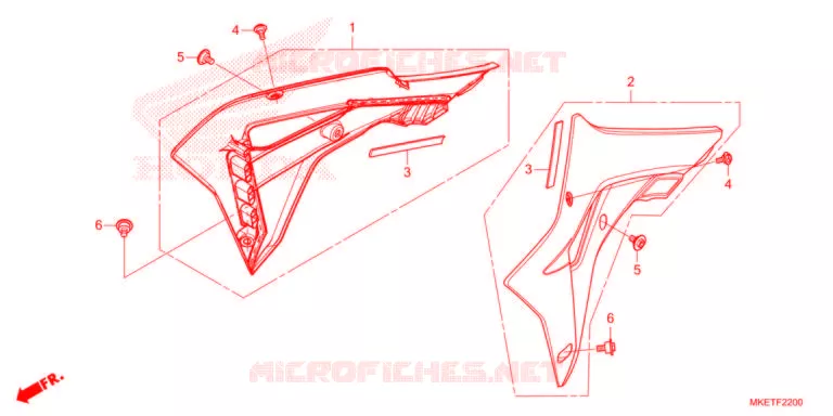 OUIES DE RADIATEUR Honda MOTO 450 CRF 2021  CRF450RLM