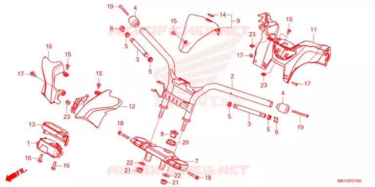 GUIDON Honda SCOOTER 750 FORZA 2021  NSS750M