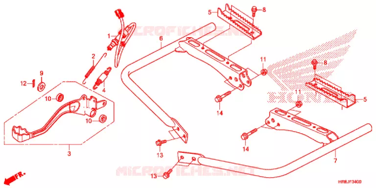 PEDALE - REPOSE PIED Honda ATV 520 FOURTRAX 2021  TRX520FA6M