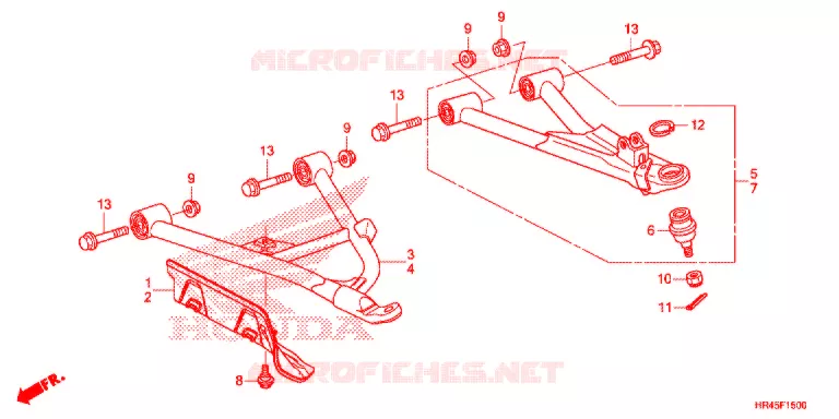 TRIANGLES AVANT Honda ATV 520 FOURTRAX 2021  TRX520FM2M