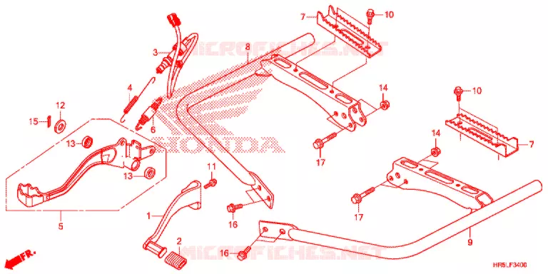 PEDALE - REPOSE PIED Honda ATV 520 FOURTRAX 2021  TRX520FM6M