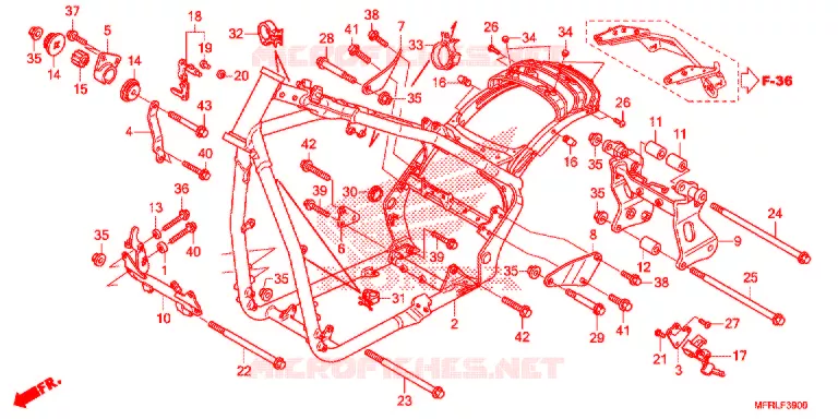CADRE Honda MOTO 1300 VT 2020  VT1300CXAL