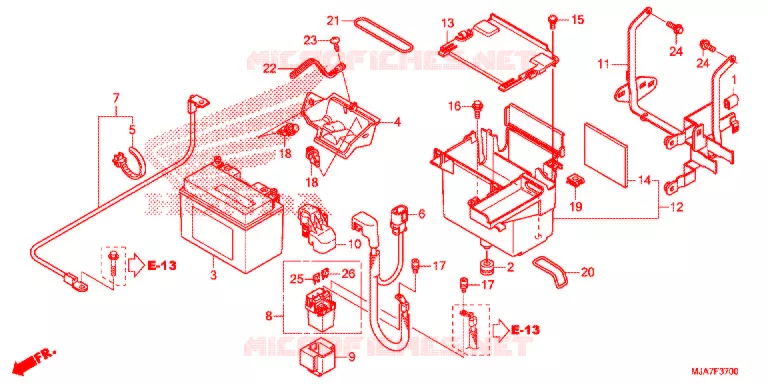 BATTERIE Honda MOTO 750 SHADOW 2020  VT750CSL