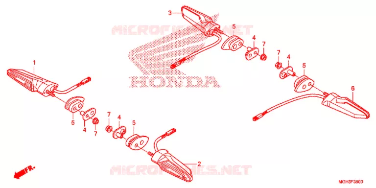 CLIGNOTANT Honda MOTO 1200 CROSSTOURER 2013  VFR1200XDD