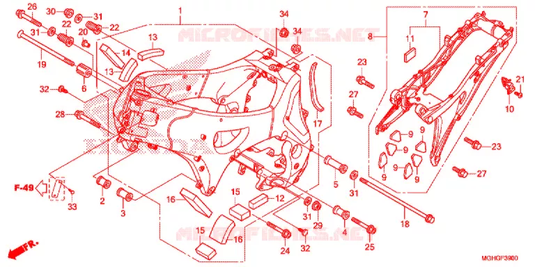 CADRE Honda MOTO 1200 CROSSTOURER 2016  VFR1200XG