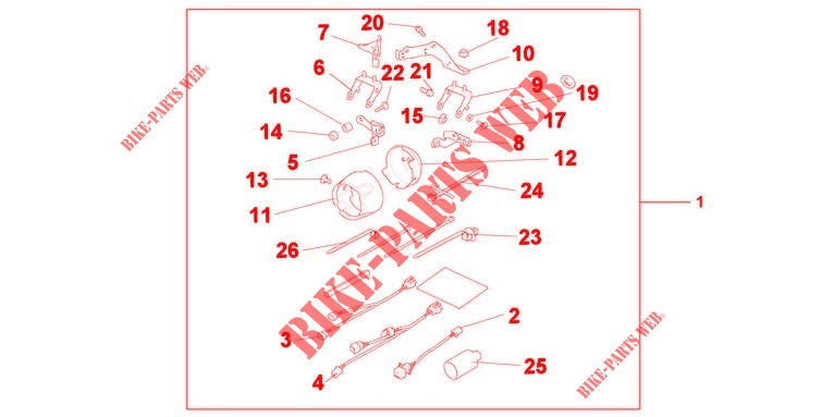 KIT DE FIXATION ANTIBROUILLARDS pour Honda CROSSTOURER 1200 2012