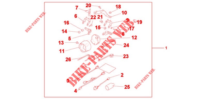 KIT DE FIXATION ANTIBROUILLARDS pour Honda CROSSTOURER 1200 2012
