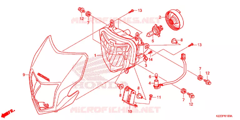 PHARE Honda MOTO 250 CRF 2013  CRF250LD