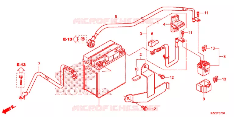 BATTERIE Honda MOTO 250 CRF 2013  CRF250LD