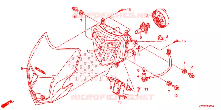 PHARE Honda MOTO 250 CRF 2013  CRF250LD