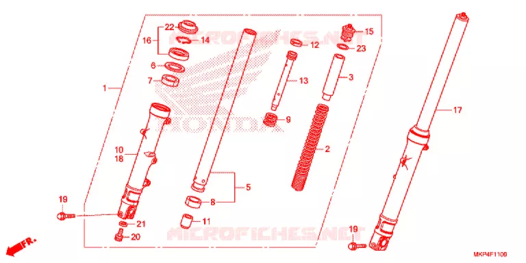 FOURCHE Honda MOTO 500 CB 2021  CB500XAM