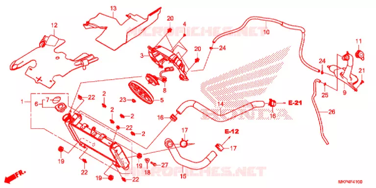 RADIATEUR Honda MOTO 500 CB 2021  CB500XAM