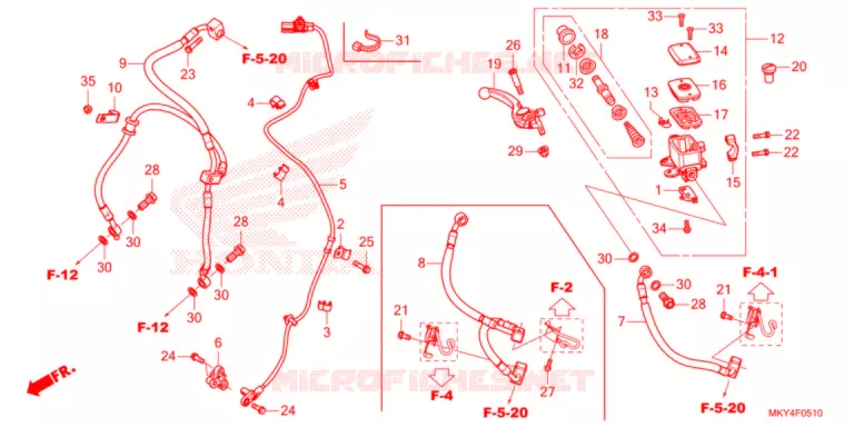 MAITRE CYLINDRE DE FREIN AVANT Honda MOTO 650 CB 2021  CB650RAM