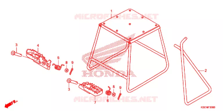 BEQUILLE - REPOSE PIEDS Honda MOTO 150 CRF 2021  CRF150RBM