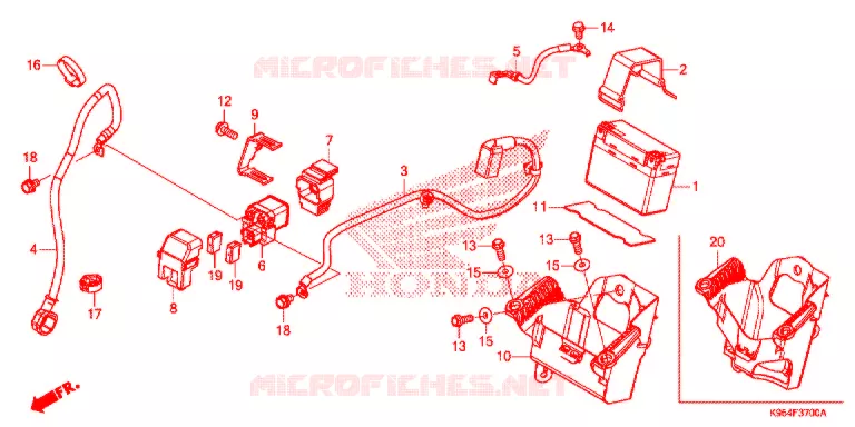 BATTERIE Honda MOTO 250 CRF 2021  CRF250RM