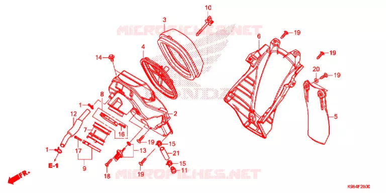 FILTRE A AIR Honda MOTO 250 CRF 2021  CRF250RM