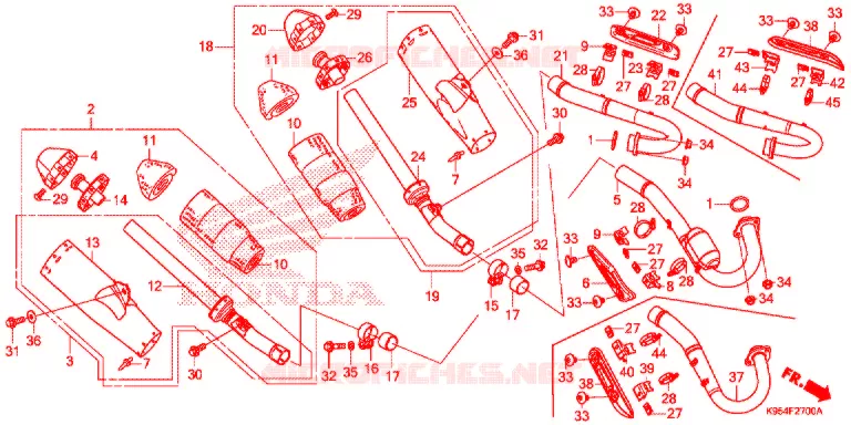 SILENCIEUX D'ECHAPPEMENT Honda MOTO 250 CRF 2021  CRF250RM