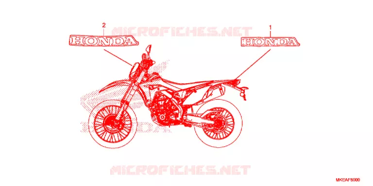 AUTOCOLLANTS Honda MOTO 450 CRF 2021  CRF450RLM