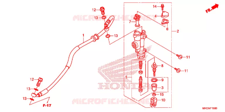 MAITRE CYLINDRE DE FREIN ARRIERE Honda MOTO 450 CRF 2021  CRF450RLM