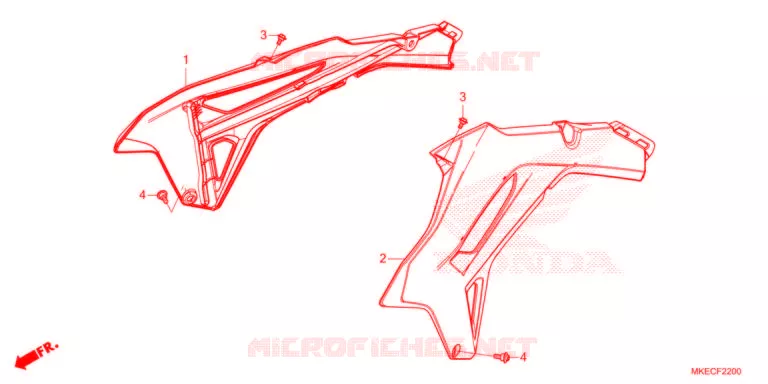 BOUCLIER DE RADIATEUR (CRF450R/RWE) Honda MOTO 450 CRF 2021  CRF450RM