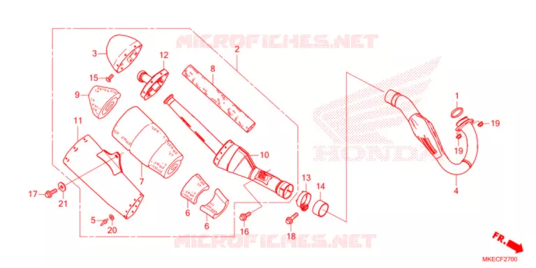 SILENCIEUX D'ECHAPPEMENT Honda MOTO 450 CRF 2021  CRF450RM