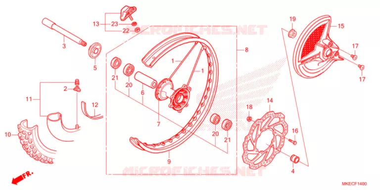 ROUE AVANT Honda MOTO 450 CRF 2021  CRF450RWEM