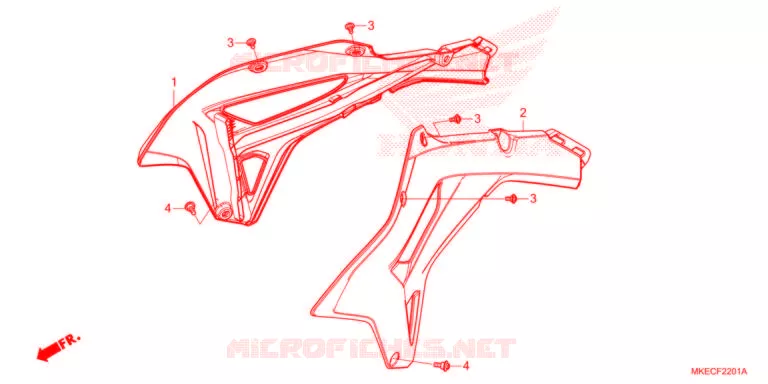 BOUCLIER DE RADIATEUR (CRF450RX) Honda MOTO 450 CRF 2021  CRF450RXM