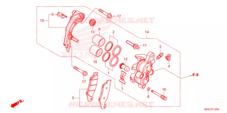 ETRIER DE FREIN AVANT Honda MOTO 450 CRF 2021  CRF450RXM