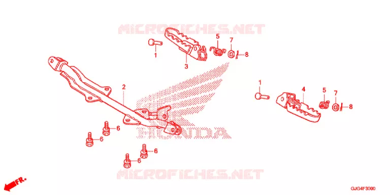 REPOSE PIED Honda MOTO 50 CRF 2021  CRF50FM