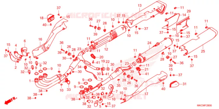 SILENCIEUX D'ECHAPPEMENT Honda MOTO 1800 GOLD-WING 2021  GL1800M