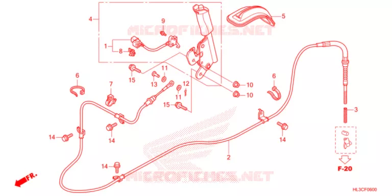 FREIN DE STATIONNEMENT Honda ATV 700 PIONEER 2021  SXS700M4DM