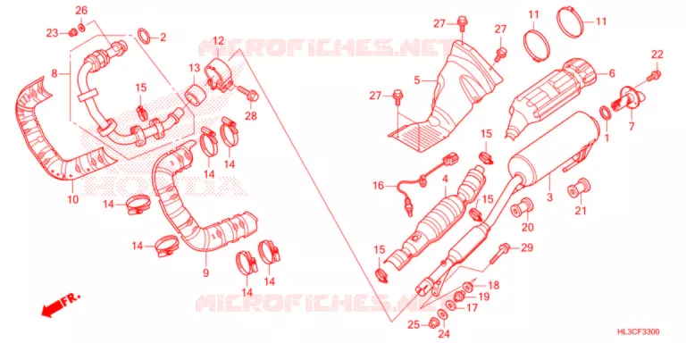 SILENCIEUX D'ECHAPPEMENT Honda ATV 700 PIONEER 2021  SXS700M4DM
