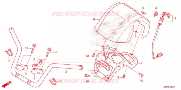 GUIDON Honda ATV 420 FOURTRAX 2021  TRX420FM1M