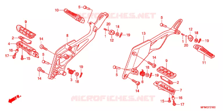 REPOSE PIED Honda MOTO 400 CB 2011  CB400C